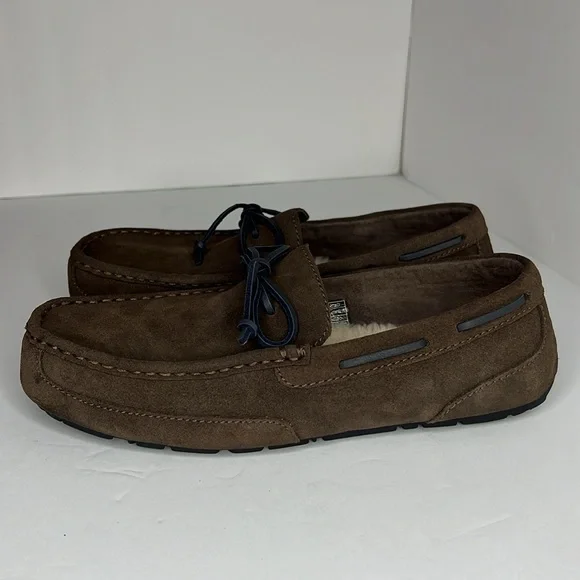 Authentic UGG Australia Chester Slip On Loafers Slippers Men's Size 10 EEE Brown - Picture 4 of 10